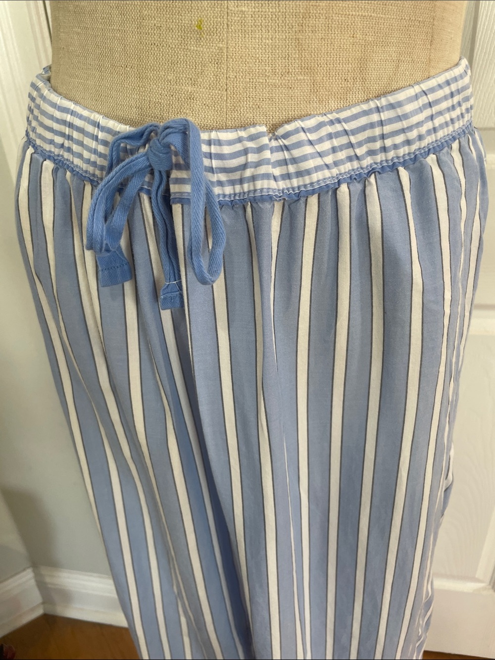 Stars Above Striped simply cool fabric sleepwear Pajama Set blue white women’s L - Picture 11 of 16